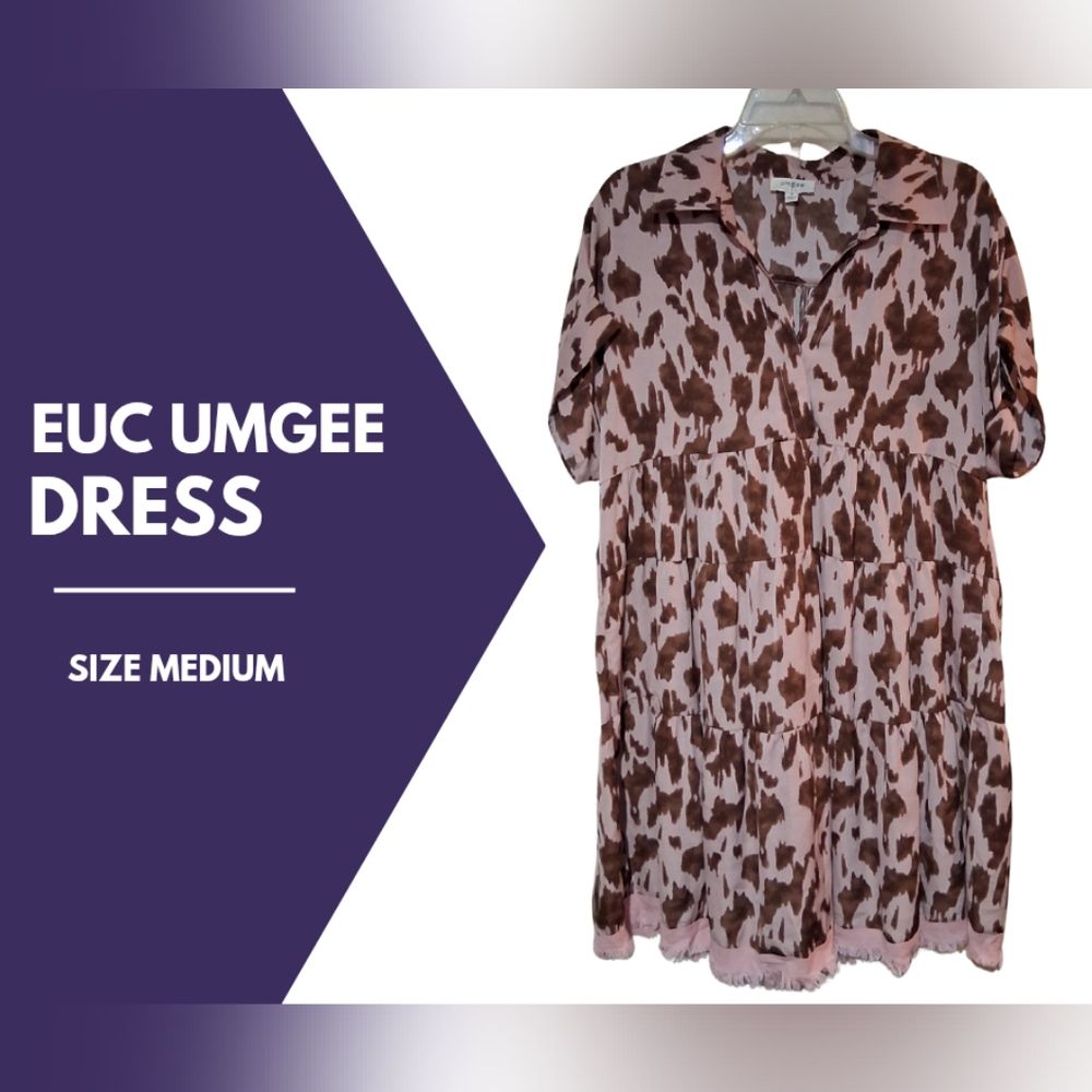 EUC Umgee Brown and Pink Patterned Dress